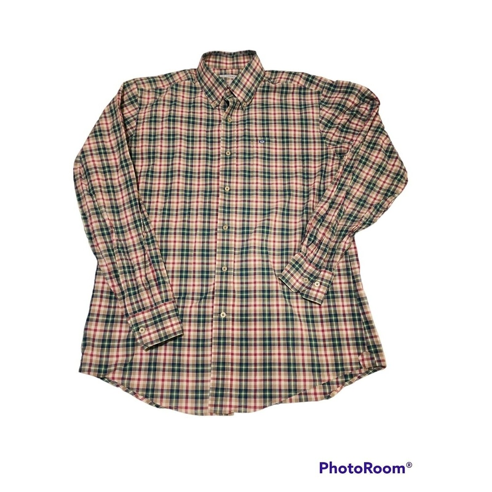 Southern Tide Plaid Button Down Shirt Classic Fit Long‎ Sleeve Medium